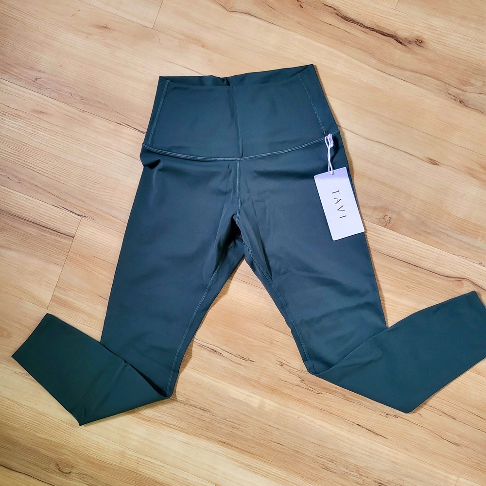 Tavi Noir High-Waist Athletic Leggings — Dark Green/Forest